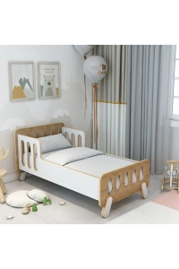 Somfy Montessori Ahşap Bebek Yatağı/Çocuk Yatağı/ Demonte /60 cm x 120 cm